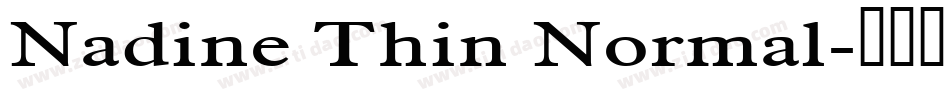 Nadine Thin Normal字体转换